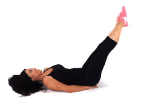 trainer Christina Carlyle demonstrating a Lazy Girl Exercise