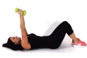 trainer Christina Carlyle demonstrating a Lazy Girl Exercise