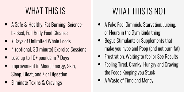 Reset Cleanse infographic - Christina Carlyle An infographic about Christina Carlyle's Reset Cleanse
