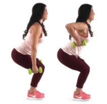 Pull your Pants Up Arm Exercise with Weights being done by trainer Christina Carlyle