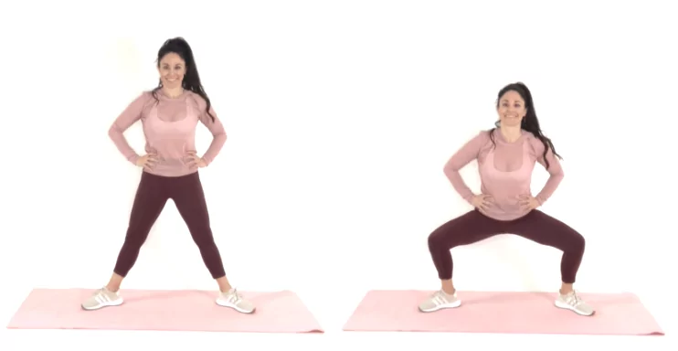 Christina Carlyle doing a Plie Squat Thigh Exercise