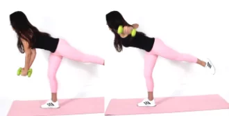 Single Leg Fly Shoulder Exercise being done by trainer Christina Carlyle