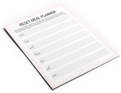 blank Reset meal planner - Christina Carlyle a copy of Christina Carlyle's Reset Cleanse Meal Planner Template