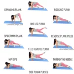 20 different planks for abs being done by trainer Christina Carlyle and text that says 20 planks for abs