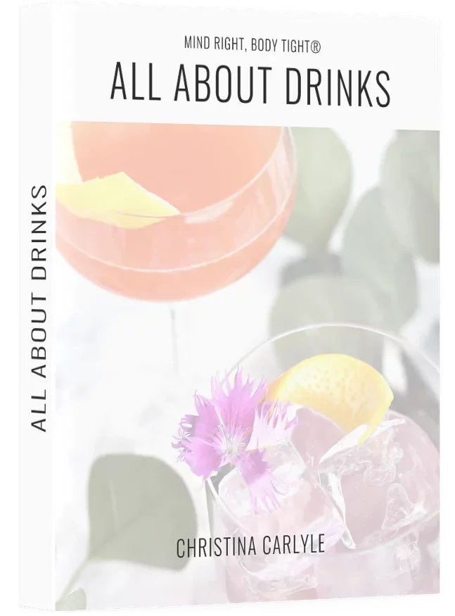 All about drinks 101 eBook - Christina Carlyle All about drinks 101 eBook cover from nutritionist Christina Carlyle
