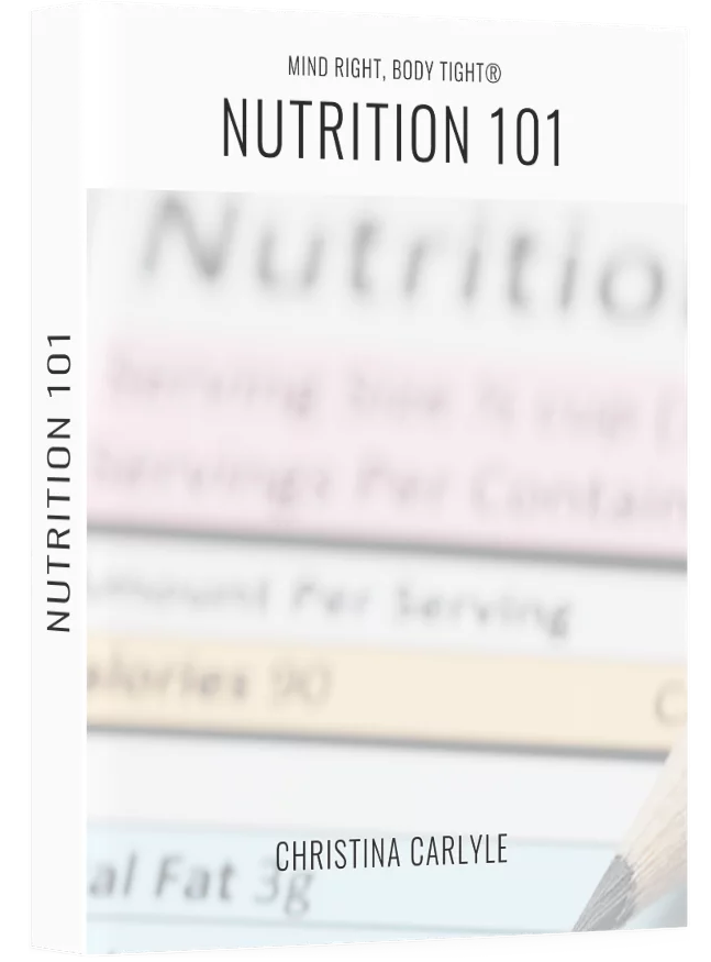 Nutrition 101 eBook - Christina Carlyle the Nutrition 101 eBook Cover by nutritionist Christina Carlyle