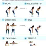 Trainer Christina Carlyle doing 6 dumbbell back exercises and text that says the best back exercises with dumbbells for women