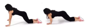 modified pushup exercise being done by trainer Christina Carlyle