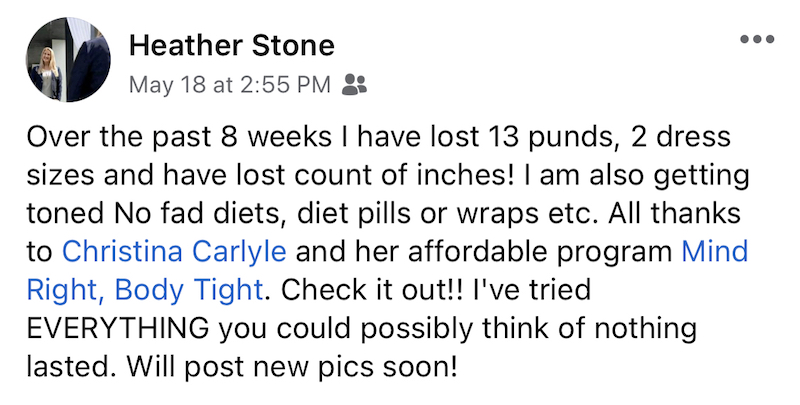 Heather MRBT testimonial