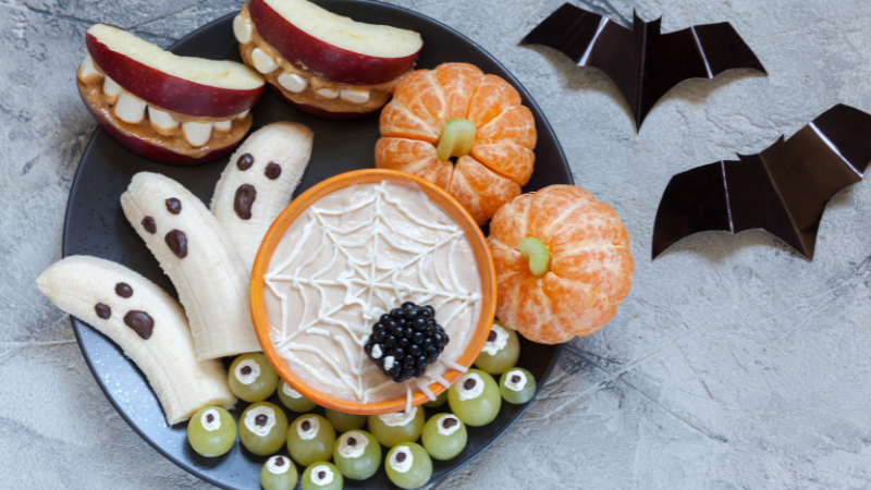 Halloween fruit plate Halloween Food Idea