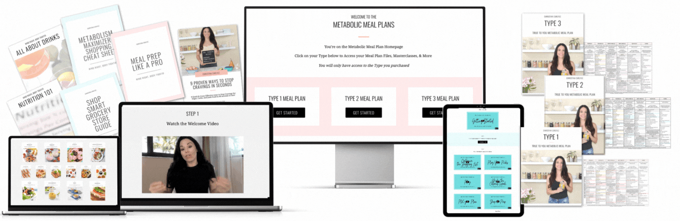 Metabolic Type Meal Plans Complete Program with cookbooks and bonuses