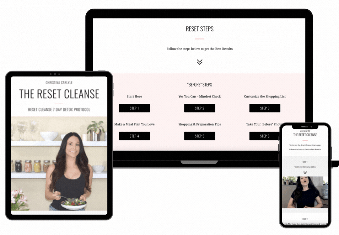 Reset Cleanse program with pdfs and video a eBook cover of Christina Carlyle's Reset Cleanse