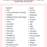 a list of 40 zero calorie foods, herbs, and spices