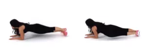 Christina Carlyle doing a Hip Dips Deep Core Exercise