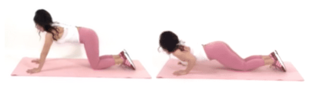 Tricep Pushup - Christina Carlyle Tricep Pushup exercise being done by trainer Christina Carlyle