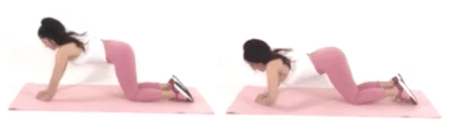 Diamond Pushup Chest & Tricep Exercise - Christina Carlyle diamond pushup chest and tricep and chest exercise being done by Christina Carlyle