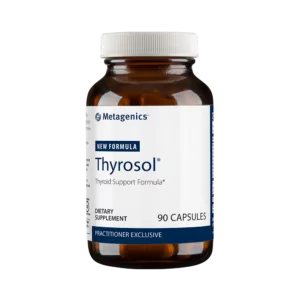 a bottle of Metagenics Thyrosol Thyroid Support Supplements