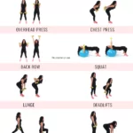 text that says The 10 Best Basic Exercises and trainer Christina Carlyle demonstrating all 10 of the basic exercises