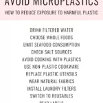 a list of the top ways to avoid microplastics in food and enviromental sources