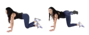 Christina Carlyle doing a Hydrant Extensions Butt Exercise