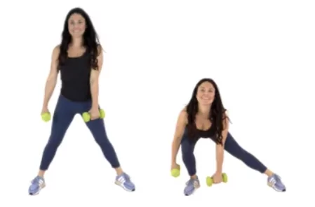 Side Lunge Glute Exercise being done by Christina Carlyle