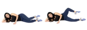 trainer Christina Carlyle doing a Knee Flapper Butt Building Exercise
