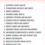 a list of 15 benefits from walking