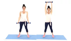 Christina Carlyle doing an Around the World Arm Exercise