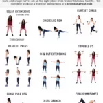 trainer Christina Carlyle doing 9 different compound exercises and text that says the Best Compound Workout for Women