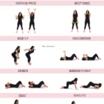 trainer Christina Carlyle doing 8 different full body exercises and a heading that says FULL BODY WORKOUT