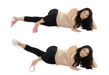 Inner thigh lift Exercise being demonstrated by Christina Carlyle