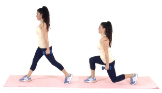 Lunge Leg exercise - Christina Carlyle Lunge Leg exercise being done by trainer Christina Carlyle