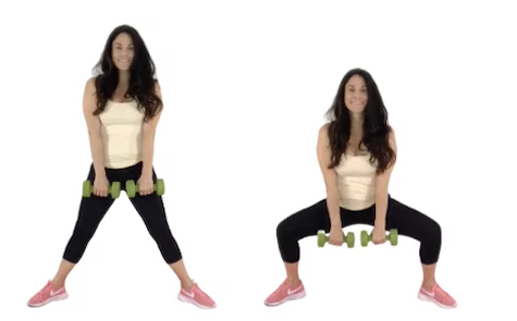 Plie Squat Inner Thigh Exercise being done by Christina Carlyle