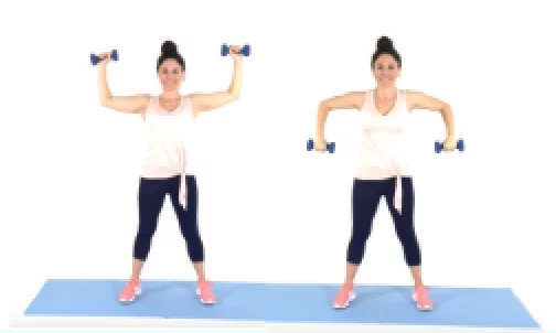 Arm Exercise at Home - Christina Carlyle Christina Carlyle doing the scarecrow extension Arm Exercise at Home