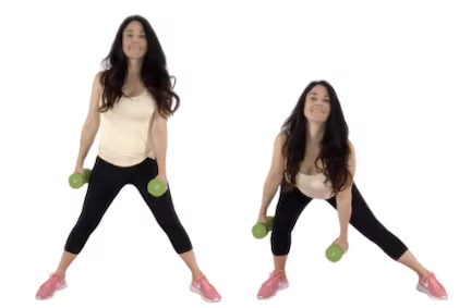 Side Lunge Thigh Exercise being done by Christina Carlyle