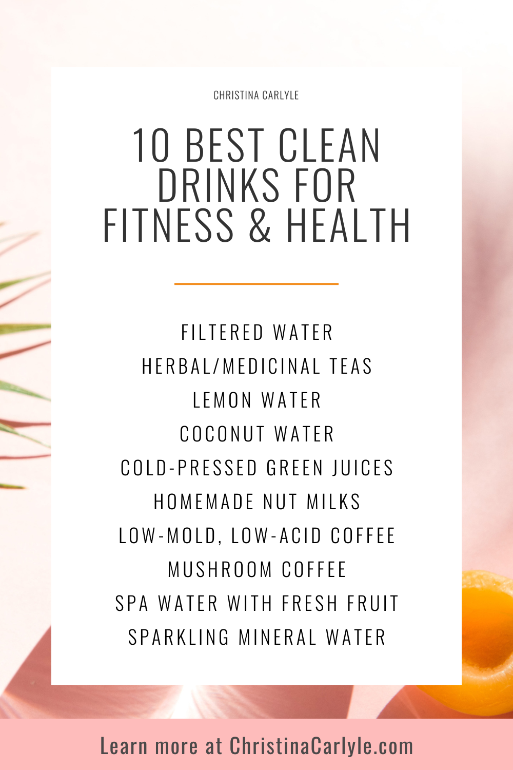 a list of the 10 best drinks for fitness and health
