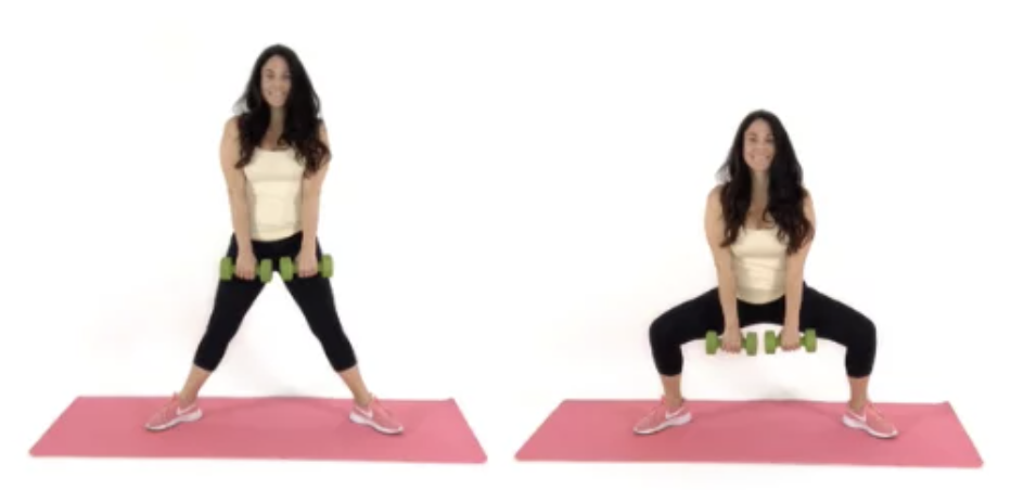 Plie Squat Exercise being done by Christina Carlyle
