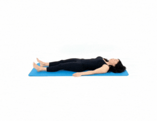 program site graphics Christina Carlyle demonstrating a Somatic Exercise