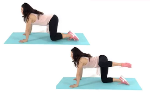 Firehydrant Thin Thigh Exercise done by trainer Christina Carlyle