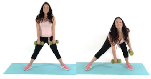Side Lunge Thin Thigh Exercise done by trainer Christina Carlyle