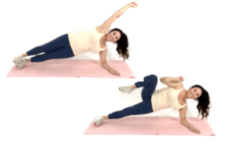 Side Plank Tuck Exercise - Christina Carlyle Side Plank Tuck Exercise being done by trainer Christina Carlyle