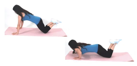 Christina Carlyle doing a functional modified push-up exercise