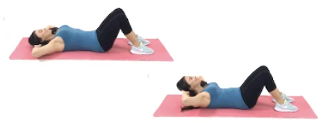 Christina Carlyle doing a functional crunch exercise