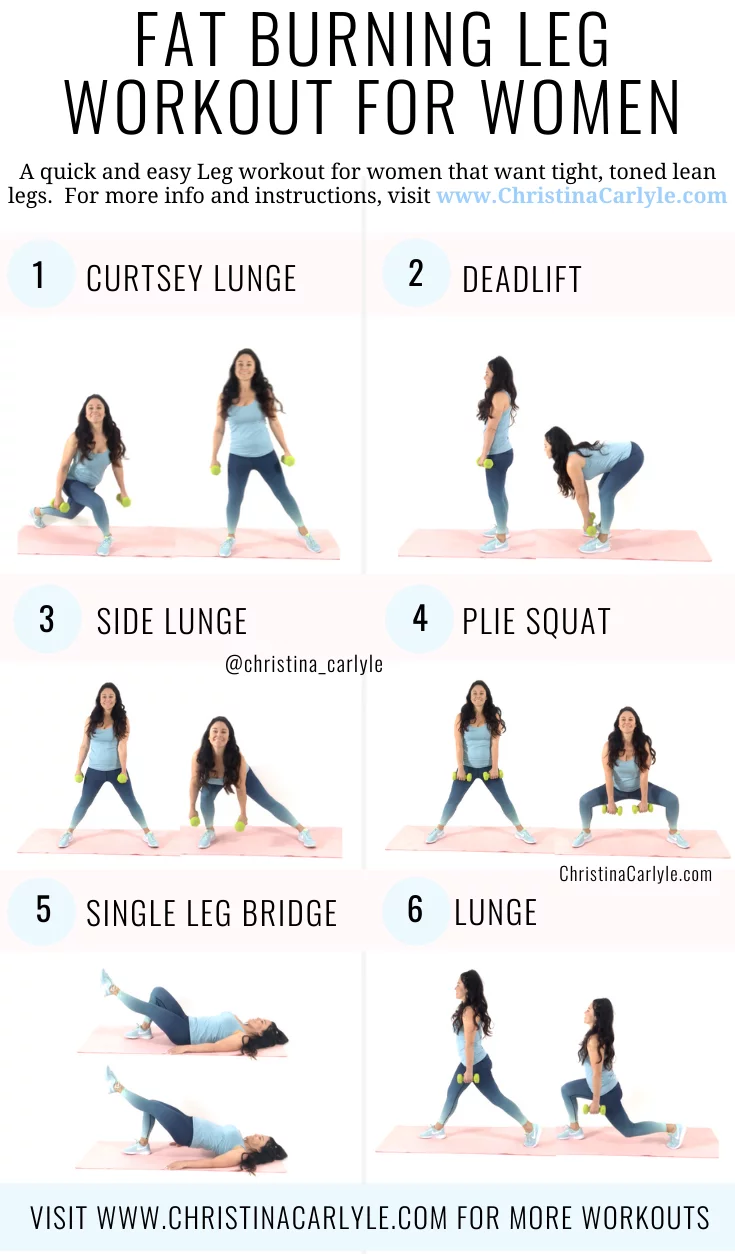 6 of the best leg exercises for women being done by trainer Christina Carlyle