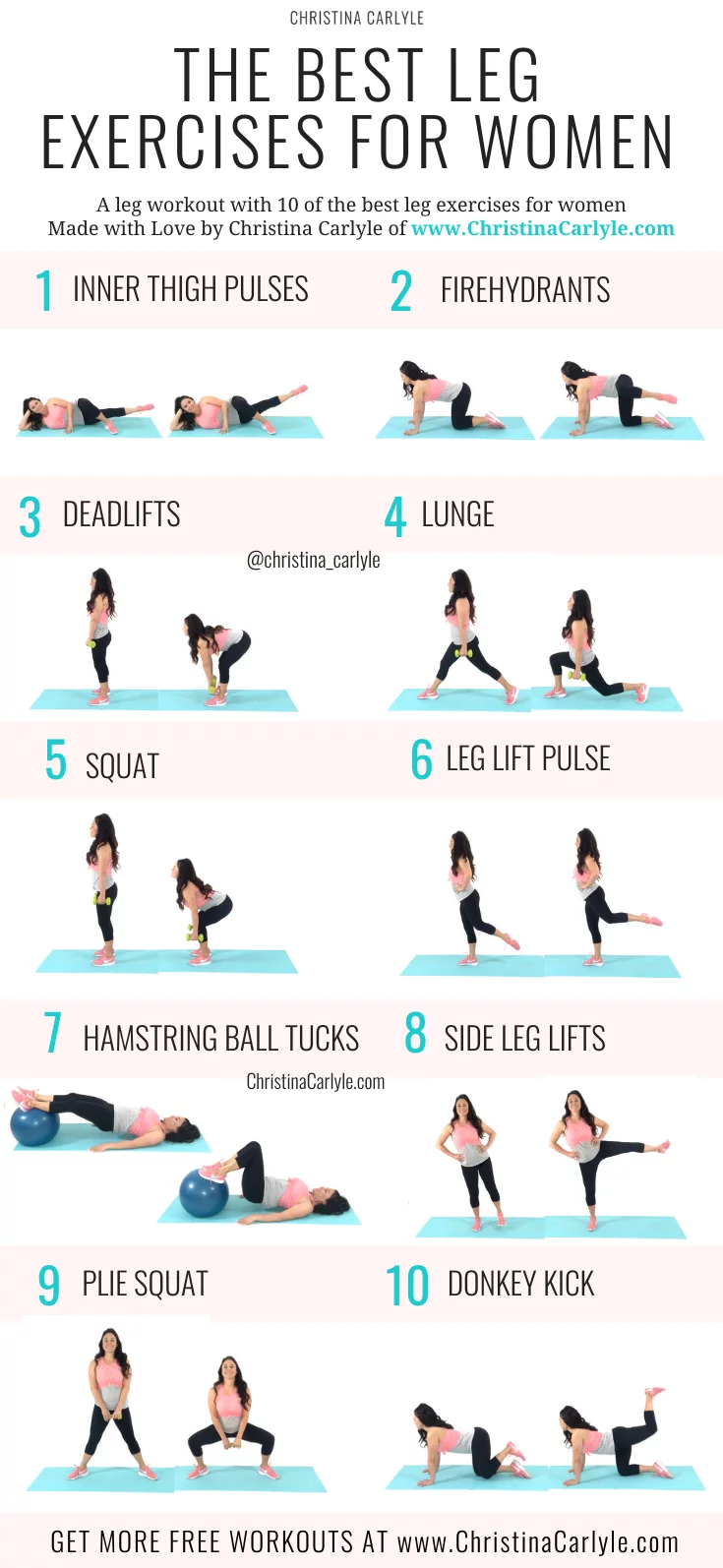 The 10 Best Leg Exercises For Women Christina Carlyle