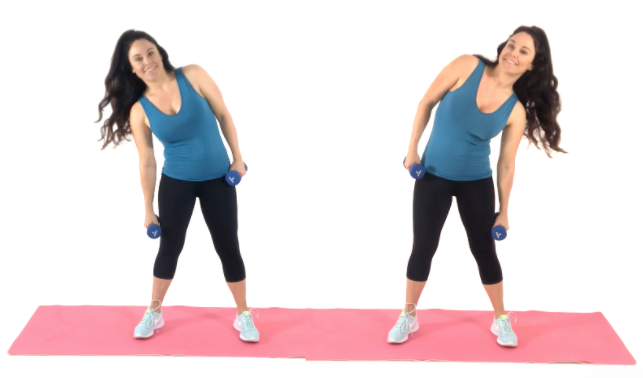 Dumbbell Side Dips exercise being done by Christina Carlyle