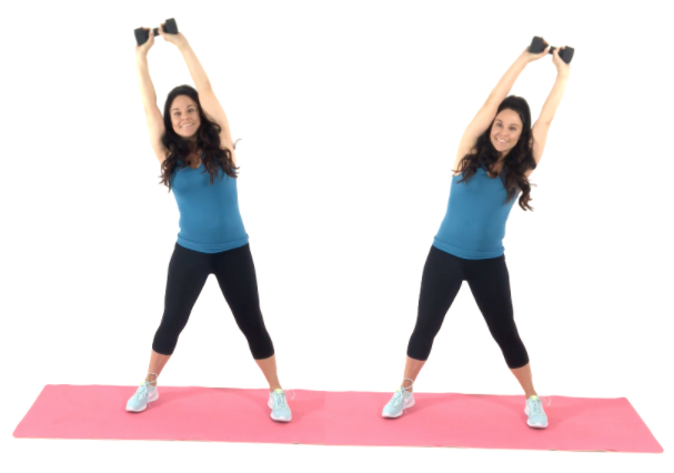 Overhead pendulum exercise done by Christina Carlyle