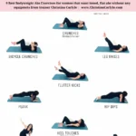 9 of the best Bodyweight Ab Exercises being demonstrated by trainer Christina Carlyle