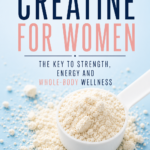 Pinterest pin for Dr. Christina Carlyle about creatine for women, featuring a scoop of white creatine powder on a soft blue background with navy and blush branding. Text reads “Creatine for Women” and highlights strength, energy, and whole-body wellness.