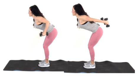 Triceps kickback Exercise - Christina Carlyle Triceps kickback home exercise being done by Christina Carlyle
